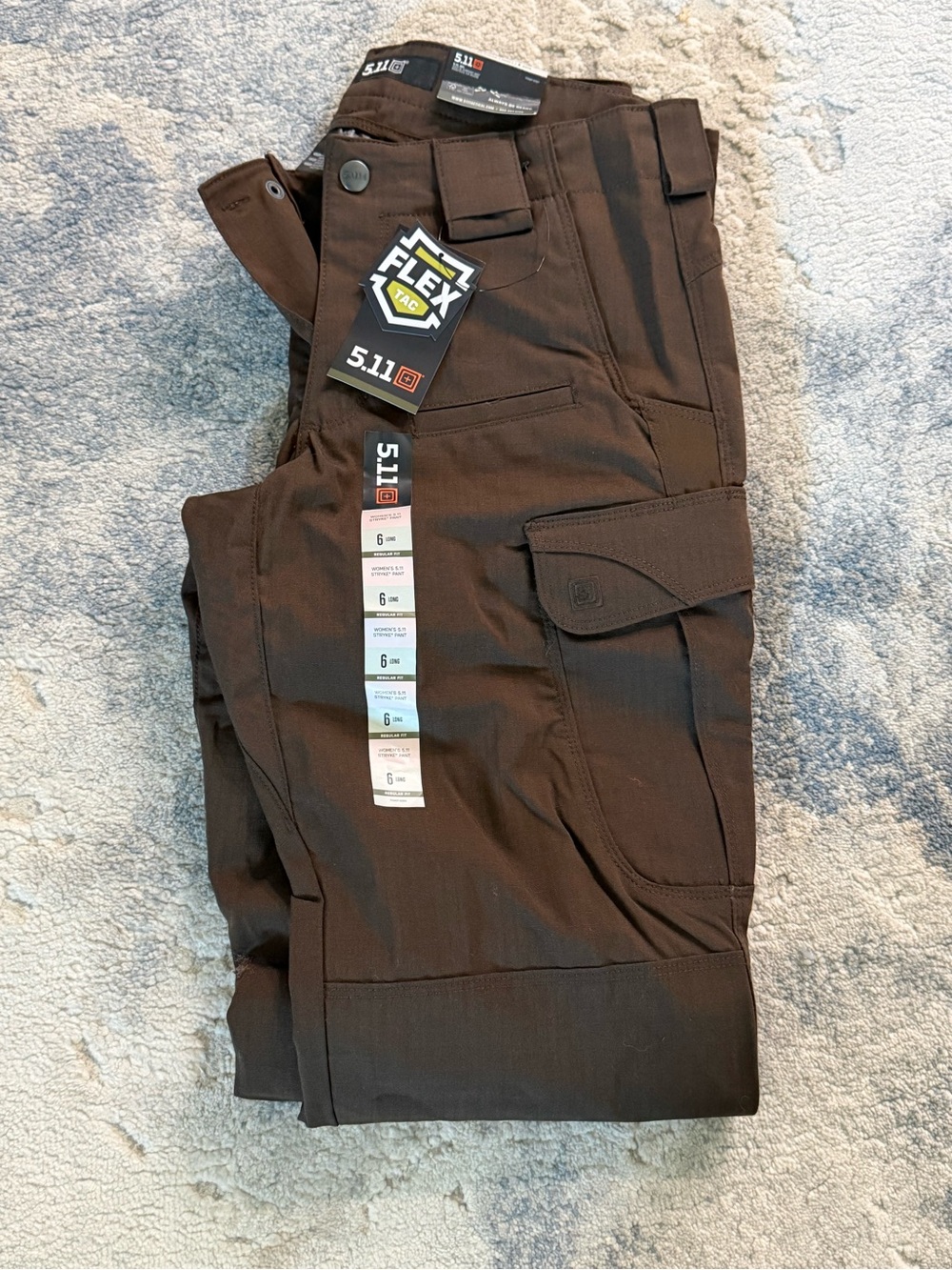 5.11 Tactical Women's Straight Leg Cargo Pants in Brown